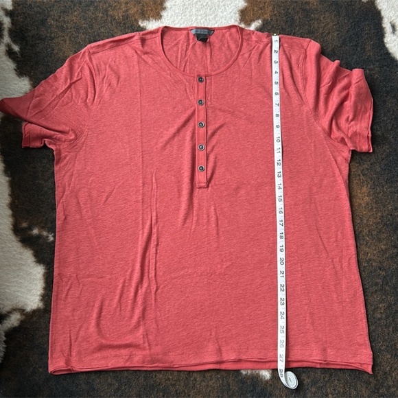 John Varvatos Linen Shirt | Size XXL | Brand New | Orange/Red | Retails $300+ - Picture 4 of 8